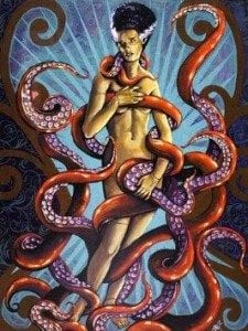 woman and tentacles